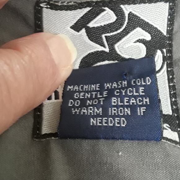 Mens Sz 3X Stripe Button Up Gray Contrast Cuffs Raw Blue Shirt - Picture 8 of 8